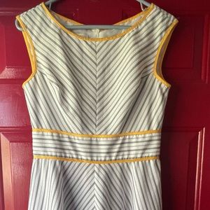 London Times white striped dress Sz  6
